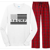 Donald Trump American Flag Long Sleeve Pajama Set