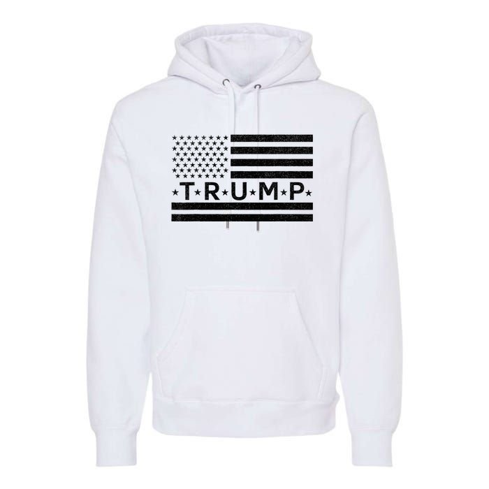 Donald Trump American Flag Premium Hoodie