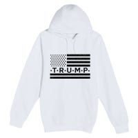 Donald Trump American Flag Premium Pullover Hoodie