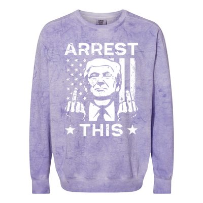 Donald Trump Arrest This Fingers 2024 Election Colorblast Crewneck Sweatshirt