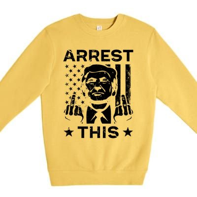 Donald Trump Arrest This Fingers 2024 Election Premium Crewneck Sweatshirt