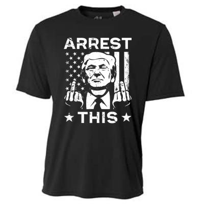 Donald Trump Arrest This Fingers 2024 Election Cooling Performance Crew T-Shirt