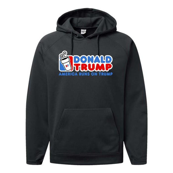 Donald Trump America Runs On Trump Performance Fleece Hoodie