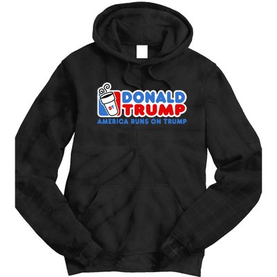 Donald Trump America Runs On Trump Tie Dye Hoodie