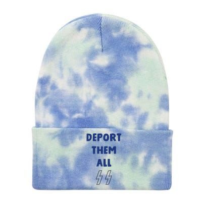 Deport Them All Tie Dye 12in Knit Beanie