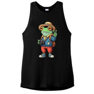 Debi Tirar Album Mas Fotos Frog For Music Lover Fans Ladies PosiCharge Tri-Blend Wicking Tank