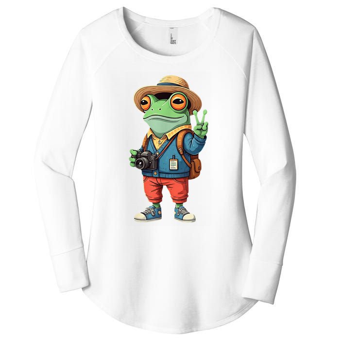 Debi Tirar Album Mas Fotos Frog For Music Lover Fans Women's Perfect Tri Tunic Long Sleeve Shirt