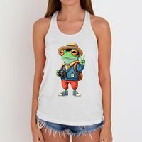 Debi Tirar Album Mas Fotos Frog For Music Lover Fans Women's Knotted Racerback Tank