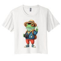 Debi Tirar Album Mas Fotos Frog For Music Lover Fans Women's Crop Top Tee