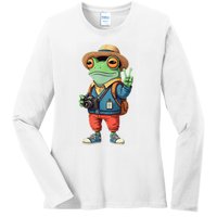 Debi Tirar Album Mas Fotos Frog For Music Lover Fans Ladies Long Sleeve Shirt