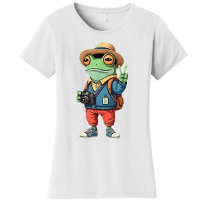 Debi Tirar Album Mas Fotos Frog For Music Lover Fans Women's T-Shirt