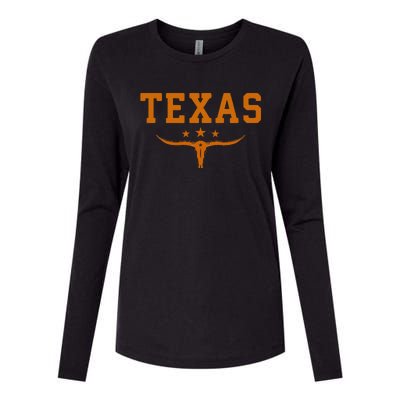 Distressed Texas Apparel Womens Cotton Relaxed Long Sleeve T-Shirt