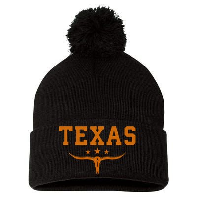 Distressed Texas Apparel Pom Pom 12in Knit Beanie