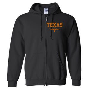 Distressed Texas Apparel Full Zip Hoodie