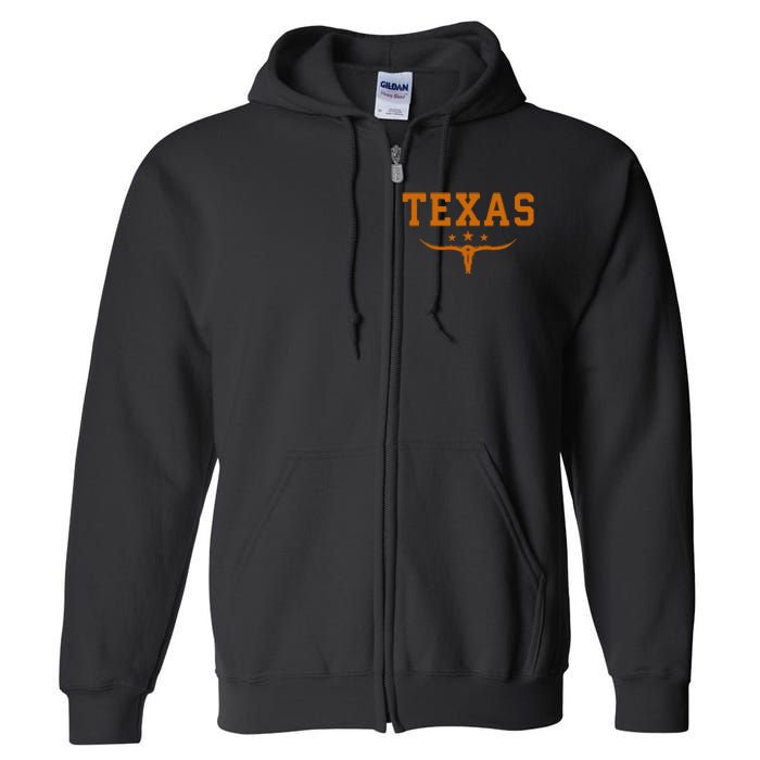 Distressed Texas Apparel Full Zip Hoodie