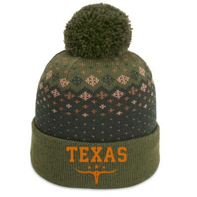 Distressed Texas Apparel The Baniff Cuffed Pom Beanie