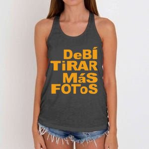 Debi Tirar Album Mas Fotos Dtmf For Music Lover Fans Women's Knotted Racerback Tank