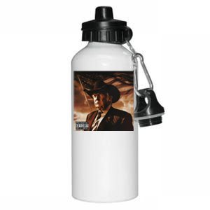 Donald Trump Album Cover Southern Trump Wearing Cow Hat Aluminum Water Bottle