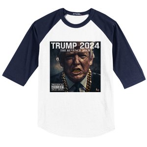 Donald Trump Album Cover Ultra Maga Trump Revenge 2024 Baseball Sleeve Shirt