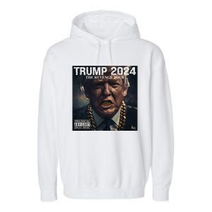 Donald Trump Album Cover Ultra Maga Trump Revenge 2024 Garment-Dyed Fleece Hoodie