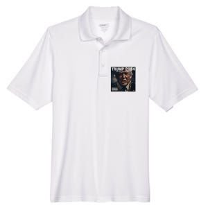 Donald Trump Album Cover Ultra Maga Trump Revenge 2024 Men's Origin Performance Pique Polo