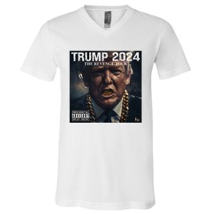 Donald Trump Album Cover Ultra Maga Trump Revenge 2024 V-Neck T-Shirt