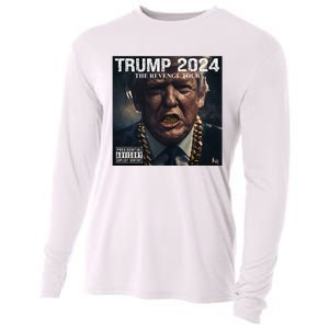 Donald Trump Album Cover Ultra Maga Trump Revenge 2024 Cooling Performance Long Sleeve Crew