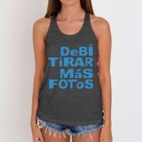 Debi Tirar Album Mas Fotos Dtmf For Music Lover Fans Women's Knotted Racerback Tank