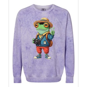 Debi Tirar Album Mas Fotos Frog For Music Lover Fans Colorblast Crewneck Sweatshirt