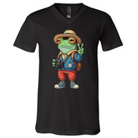 Debi Tirar Album Mas Fotos Frog For Music Lover Fans V-Neck T-Shirt