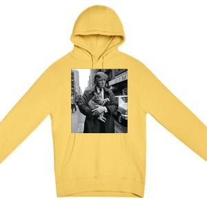 Donald Trump And Cat In Nyc Premium Pullover Hoodie