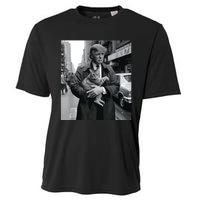 Donald Trump And Cat In Nyc Cooling Performance Crew T-Shirt