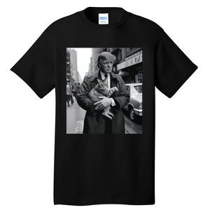 Donald Trump And Cat In Nyc Tall T-Shirt