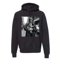 Donald Trump And Cat In Nyc Premium Hoodie