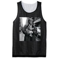 Donald Trump And Cat In Nyc Mesh Reversible Basketball Jersey Tank