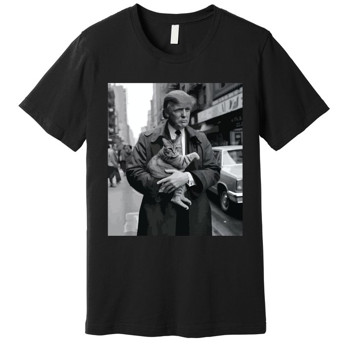 Donald Trump And Cat In Nyc Premium T-Shirt