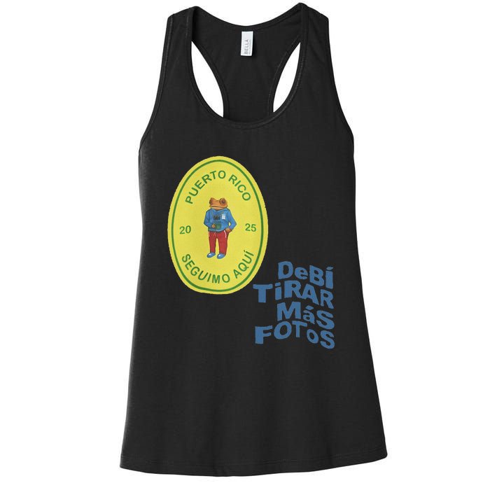 Debi Tirar Album Mas Fotos Frog Vintage Lover Design Women's Racerback Tank