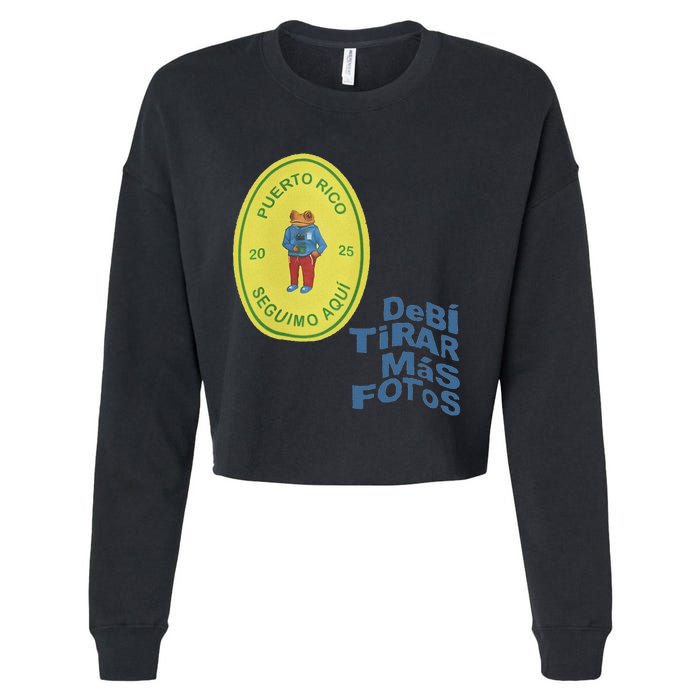 Debi Tirar Album Mas Fotos Frog Vintage Lover Design Cropped Pullover Crew