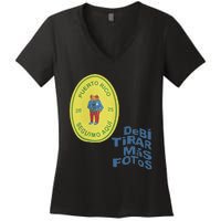 Debi Tirar Album Mas Fotos Frog Vintage Lover Design Women's V-Neck T-Shirt