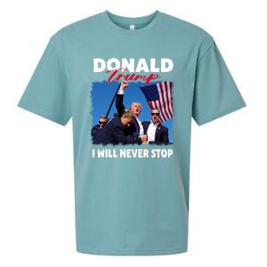 Donald Trump Assassination I Will Never Stop Sueded Cloud Jersey T-Shirt