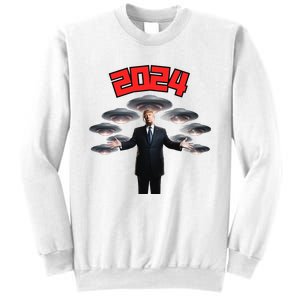 Donald Trump Aliens UFO UAP Funny 2024 Election USA American Sweatshirt