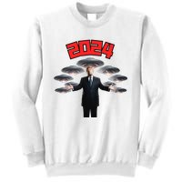 Donald Trump Aliens UFO UAP Funny 2024 Election USA American Sweatshirt