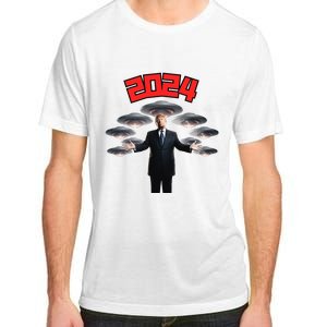 Donald Trump Aliens UFO UAP Funny 2024 Election USA American Adult ChromaSoft Performance T-Shirt