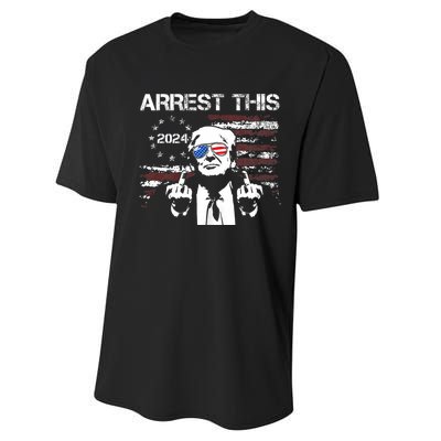 Donald Trump Arrest This Fingers 2024 Election Pro Trump Performance Sprint T-Shirt