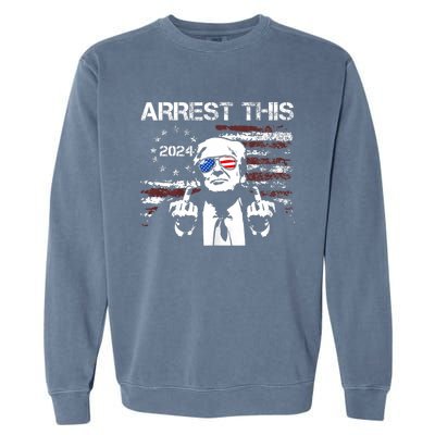 Donald Trump Arrest This Fingers 2024 Election Pro Trump Garment-Dyed Sweatshirt