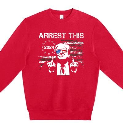 Donald Trump Arrest This Fingers 2024 Election Pro Trump Premium Crewneck Sweatshirt