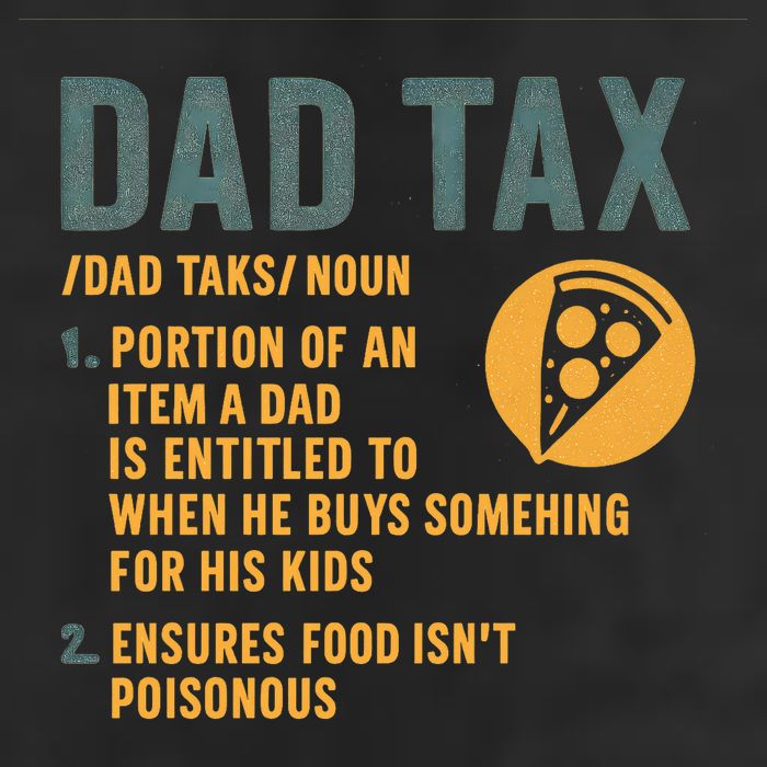 Dad Tax: A Fun Take on Fatherhood 7 Panel Mesh Trucker Snapback Hat