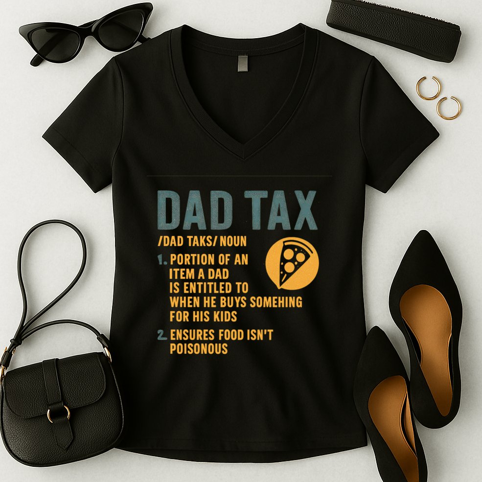 Dad Tax: A Fun Take on Fatherhood Women's V-Neck T-Shirt