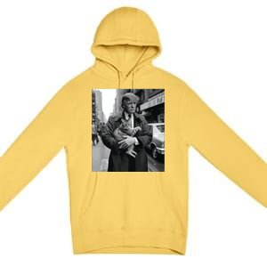 Donald Trump And Cat In Nyc Premium Pullover Hoodie