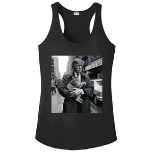 Donald Trump And Cat In Nyc Ladies PosiCharge Competitor Racerback Tank